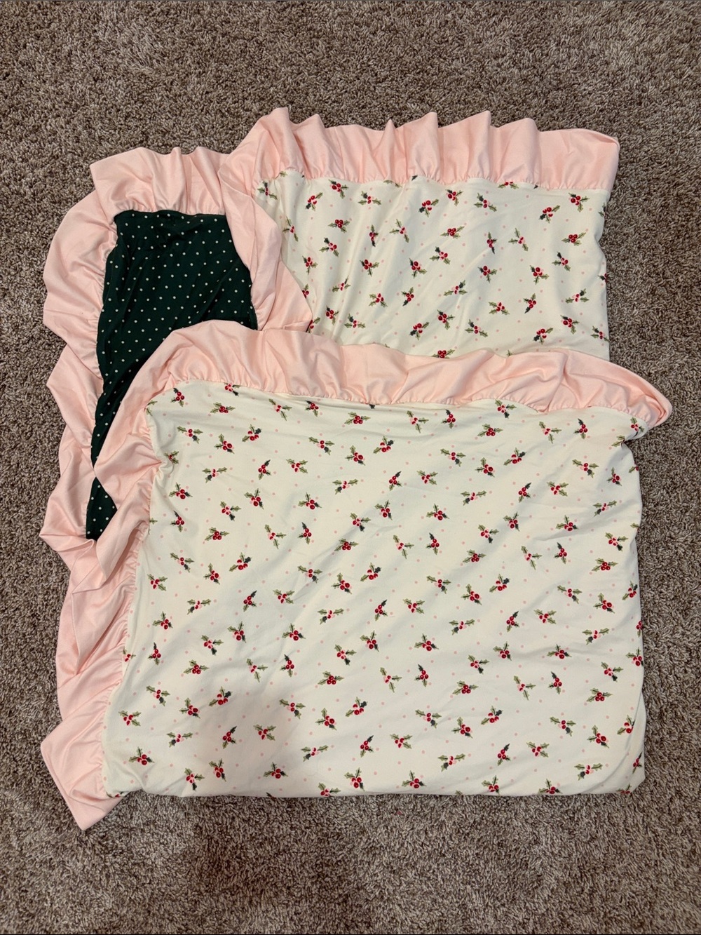 Sweet Honey Pink Ruffle Floral Bedding Blanket